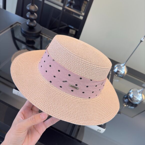 Miu Miu New Flat-Top Straw Hat main image 3